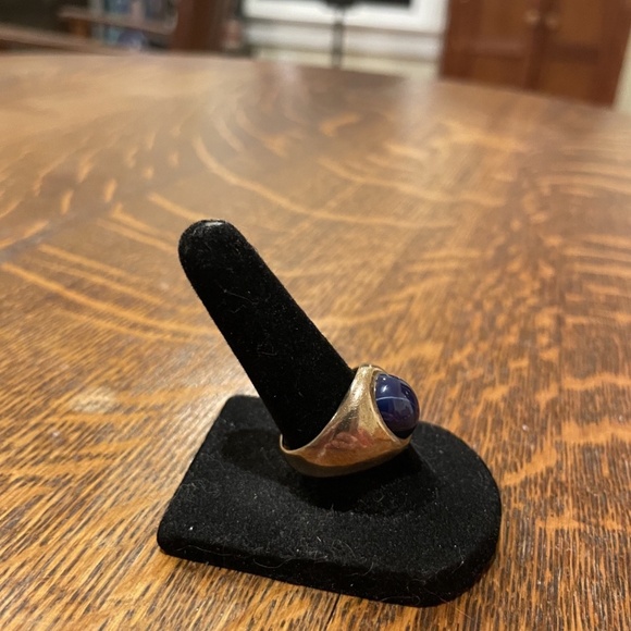 Vintage 14k Gold Star Sapphire Ring 11.7g Size 7.5 - Picture 8 of 9